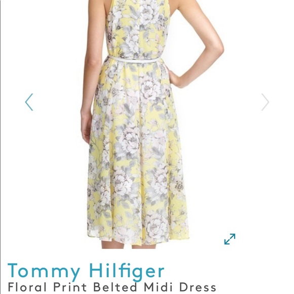 Tommy Hilfiger flower print belted pink dress - Picture 7 of 7